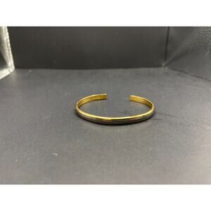 Sergio Lub California Cuff Bracelet Signed Silver and Gold Tone Size 7"